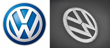 вышивка логотипа Volkswagen